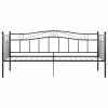 Rám postele bez matrace černý kov 90 x 200 cm 324779