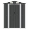 Zahradní kůlna antracitová 192 x 440 x 223 cm pozinkovaná ocel 3147452