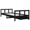 Dětská postel se zásuvkami černá 90x200 cm masivní borové dřevo 834410