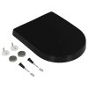 Toaletní sedátko pomalé sklápění rychloupínací černé 145023