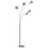 Stojací lampa 200 cm 5 x E14 stříbrná 282417