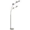 Stojací lampa 200 cm 5 x E14 stříbrná 282417