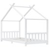Rám dětské postele bílý masivní borové dřevo 90 x 200 cm 283369