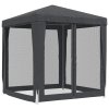 Party stan se 4 síťovanými bočnicemi antracitový 2 x 2 m HDPE 319219