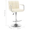 Barové stoličky 2 ks krémové umělá kůže 323627