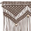 Macramé závěs taupe 140 x 240 cm bavlna 323980