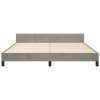 Rám postele bez matrace světle šedý 180 x 200 cm samet 347585