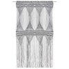 Macramé závěs antracitový 140 x 240 cm bavlna 323996