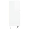 Příborník bílý s vysokým leskem 69,5x34x90 cm kompozitní dřevo 828038
