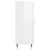 Příborník bílý s vysokým leskem 34,5x34x90 cm kompozitní dřevo 830422
