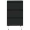 Příborník černý 40 x 35 x 70 cm kompozitní dřevo 831093