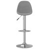 Barové židle 2 ks šedé textil 333381