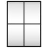 Nástěnné zrcadlo černé 30 x 40 cm obdélník železo 358640