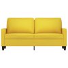 2místná pohovka světle žlutá 140 cm textil 359168