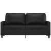 2místná pohovka černá 140 cm umělá kůže 359137