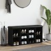 Lavice s botníkem černá 102 x 32 x 50 cm kompozitní dřevo 835111