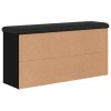 Lavice s botníkem černá 102 x 32 x 50 cm kompozitní dřevo 835111