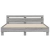 Rám postele s čelem a LED osvětlením šedý sonoma 160 x 200 cm 3207537