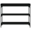 Konzolový stolek s policemi černý 100 x 30 x 80 cm 837807