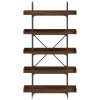 Knihovna s 5 policemi hnědý dub 100 x 33 x 180,5 cm kompozit 837701