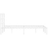 Kovový rám postele s čelem bílý 120 x 190 cm 355411