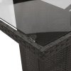 7dílný zahradní jídelní set s poduškami černý polyratan 3213530