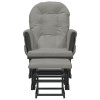 Křeslo glider se stoličkou světle šedé textil 351666