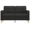 2místná pohovka černá 140 cm textil 359095