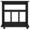 Skříňka na kolečkách černá 60 x 45 x 60 cm kompozitní dřevo 808477
