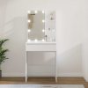 Toaletní stolek s LED bílý 60 x 40 x 140 cm 808828