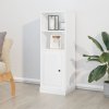 Skříň highboard lesklá bílá 36 x 35,5 x 103,5 kompozitní dřevo 816322