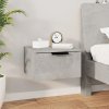 Nástěnné noční stolky 2 ks betonově šedé 34 x 30 x 20 cm 811385