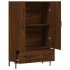 Skříň highboard hnědý dub 69,5 x 31 x 115 cm kompozitní dřevo 828243