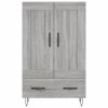 Skříň highboard šedá sonoma 69,5 x 31 x 115 cm kompozitní dřevo 830322