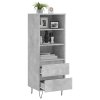 Skříň highboard betonově šedá 40 x 36 x 110 cm kompozitní dřevo 831512