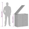 Zahradní úložný box PE ratan 100 x 49 x 103,5 cm hnědý 317224