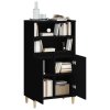 Skříň highboard černá 60 x 36 x 110 cm kompozitní dřevo 821221