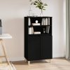 Skříň highboard černá 60 x 36 x 110 cm kompozitní dřevo 821221