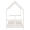 Dětská postel bílá 80 x 200 cm masivní borové dřevo 835716