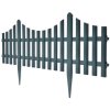 Zahradní dekorativní plot 17 ks 10 m zelený 41229