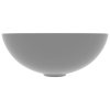 Koupelnové umyvadlo keramické světle šedé kulaté 146982