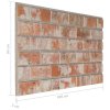 3D nástěnné panely design červené cihly 10 ks EPS 149581