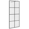 Zástěna do průchozí sprchy čiré ESG sklo 90 x 195 cm černá 151034