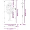 Zahradní branka 85 x 200 cm z cortenové oceli, design stromu 153213