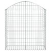 Klenutý gabionový koš 100 x 30 x 100/120 cm pozinkované železo 153425