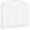 Klenutý gabionový koš 200 x 50 x 160/180 cm pozinkované železo 153478