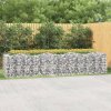 Klenutý gabion vyvýšený záhon 400x100x100 cm pozinkované železo 153555