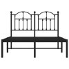 Kovový rám postele s čelem černý 120 x 190 cm 353436