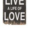 Nástěnný věšák na kabáty LOVE LIFE s 6 háčky 120 x 40 cm 245853