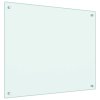 Kuchyňský panel bílý 70 x 60 cm tvrzené sklo 249453